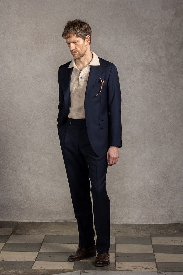 Granatowy formalny garnitur Napoli